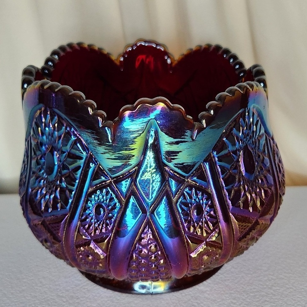 Indiana Glass Heirloom Sunset Carnival Bowl